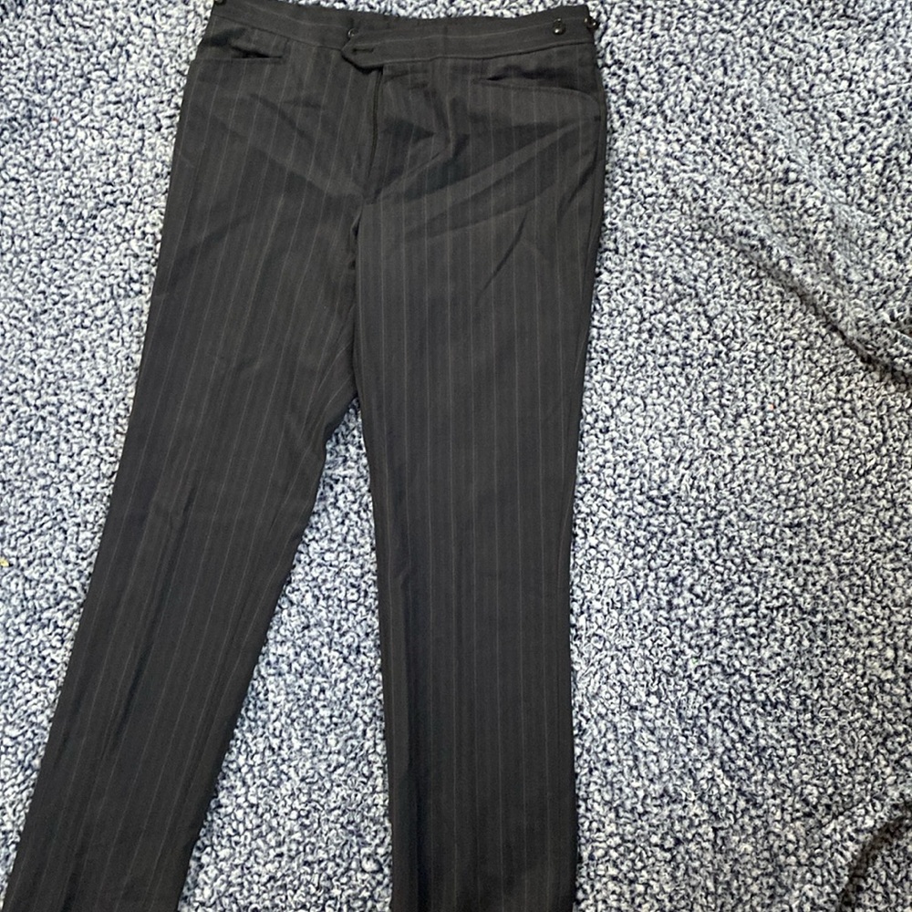 Gucci black pinstripes dress pants size 52